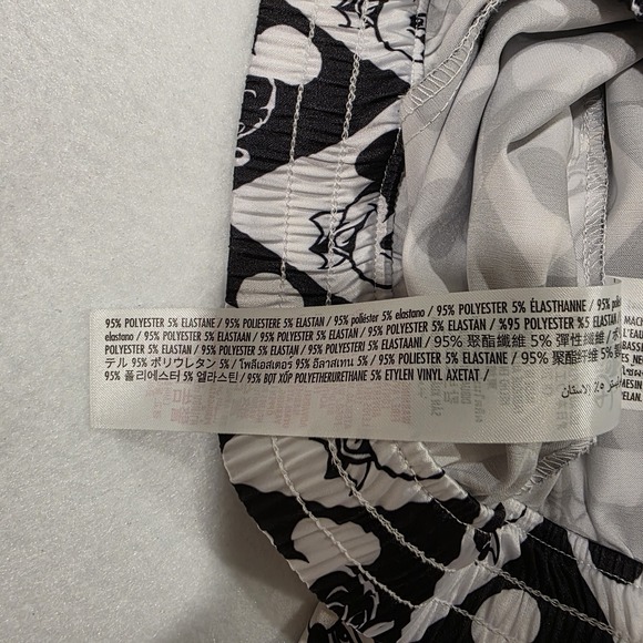 Disney Parks Mickey Mouse Black White XL Satin Style Pajama Lounge Pants Womens - Picture 8 of 10